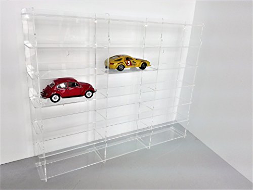 Técnicas Láser 1:24.3.4L6B/18.T Vitrina De Metacrilato, Transparente/Fondo Transparente, Montada mide 50x63x9cm (altoxanchoxfondo), Set de 13 Piezas