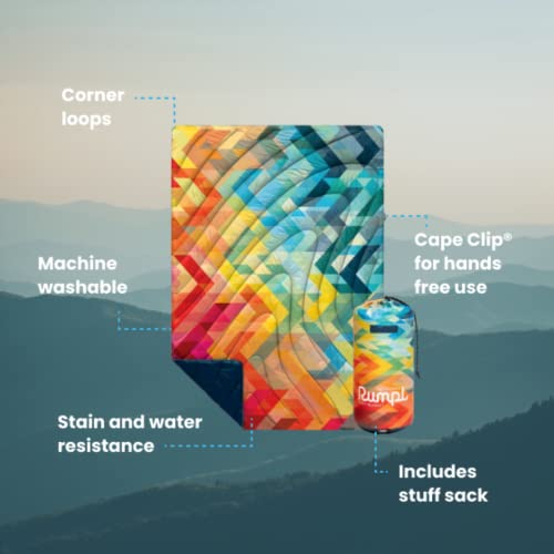 Rumpl The Original Puffy | Printed Outdoor Camping Blanket For Traveling, Picnics, Beach Trips, Concerts | Blue Hawaii, 1-Person #TOP2