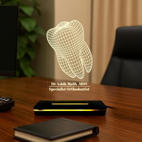 Image of DON'T JUDGE ME CUSTOMISED Doctor Lamp with Doctors Name and Design | Personalized Gift for Doctors (Warm White Color LED Light) (Doctor-2)