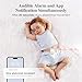 Sense-U Pro Baby Breathing Movement & Sleep Position Monitor with Gentle Vibration Alerts, Temperature Notifications, Audible & App Alerts, Sleep Analysis, Long Battery Life, Easy Clip-On Design