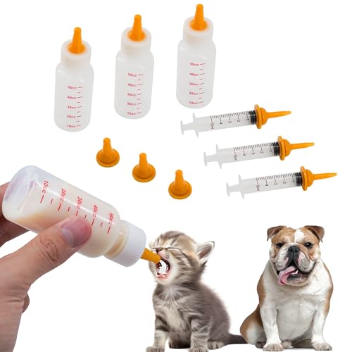 Pet Feeding Bottle and Syringe Set