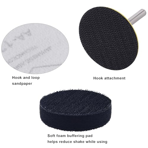 SIQUK 200 Stück Schleifscheiben Klett 25mm Nasse Trockene Schleifpapier Schleifpads Körnung 180-5000 Schleifblätter Sandpapier Rund für Auto Polieren Holz Metall