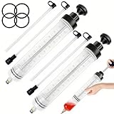 Sitroasho 2 Pack 500 CC Fluid Extractor for Oil Gasoline, Multi-Purpose Syringe for Liquid Transfer, Fuel...