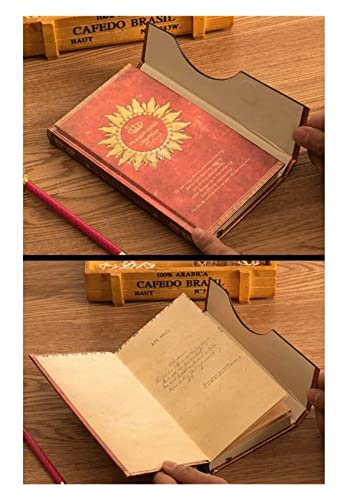 Cuaderno portátil retro con hebilla mágica para diario de estudiantes 8