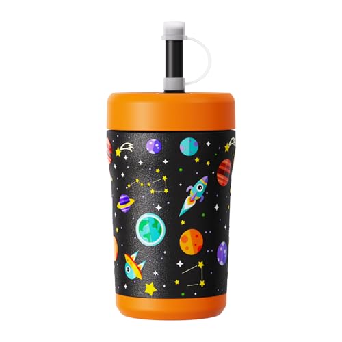 Image of Sursip Toddler Cups Spill Proof with Straw and Lid, 12oz Sippy Cups