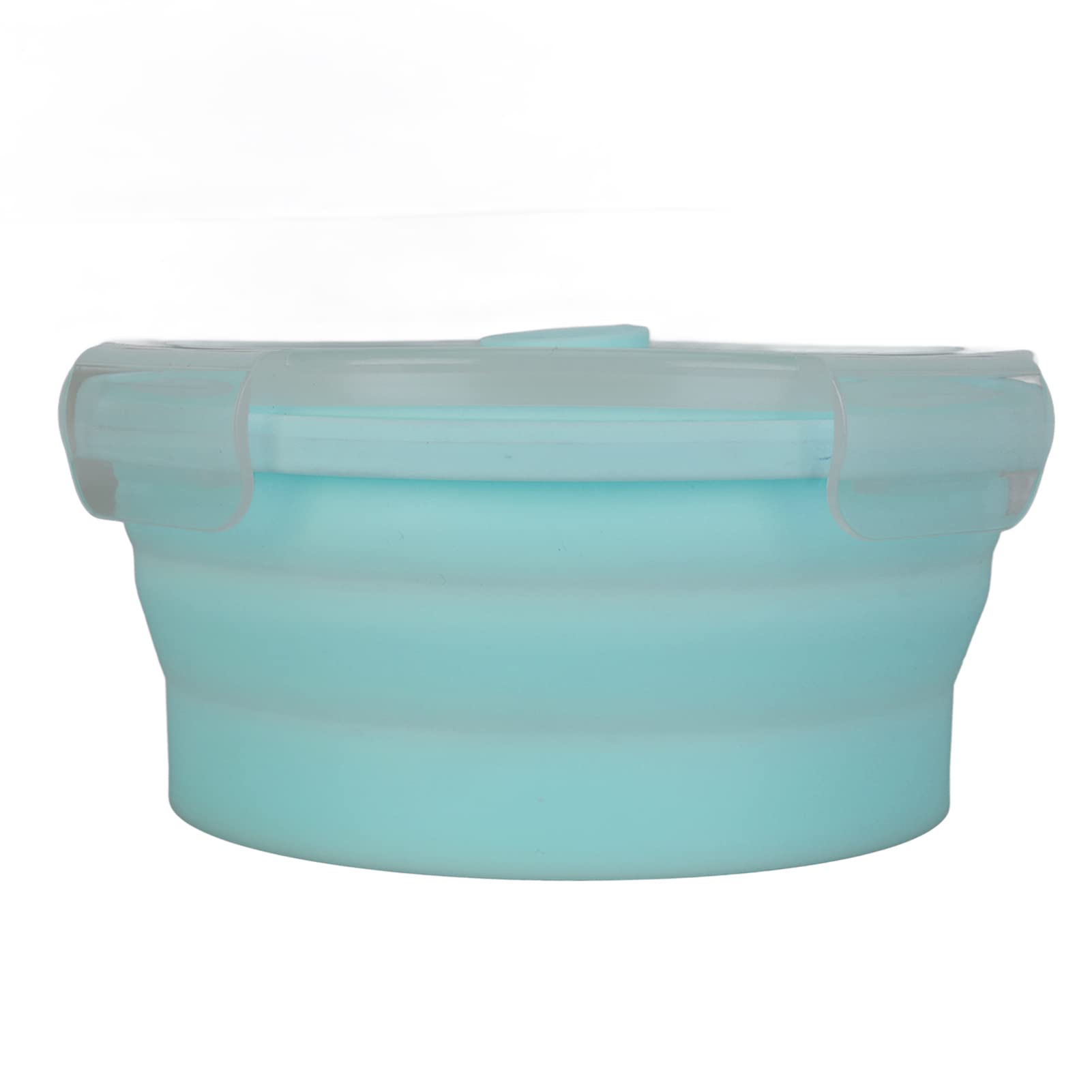 Collapsible Dog Bowl,Portable Foldable Silicone Pet Bowl Dog Travel Water Bowl Food Dishes with Lid for Dog Cat Outdoor Walking Traveling Hiking (Mint Green)