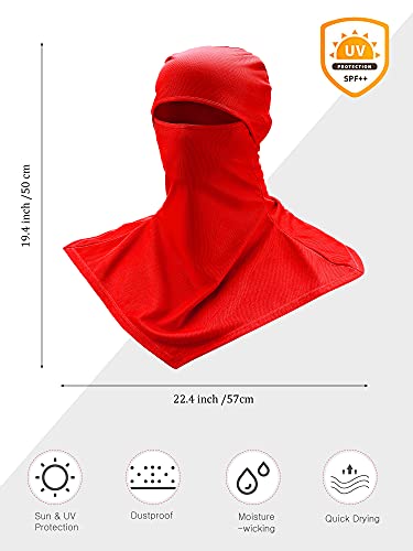 Image of SATINIOR 3 Piece Balaclava Face Cover Sun Protection Neck Cover Summer Balaclava for Men Women Outdoor Sports UV Protector