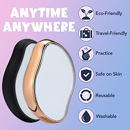 Crystal Hair Eraser by ELACE™ - Hair Remover for Women and Men, Painless Exfoliation Magic Crystal Hair Remover - Crystal Hair Eraser Stone, Hair Remover for Arms Legs - Crystal Hair Remover