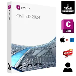 Autodesk Civil 3D 2024 | Comprehensive detailed design and documentation software for civil infrastructure |1 Year Subscription | For Windows Or Mac | 2 Hr Delivery