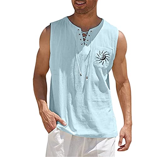 Maillot sans manche homme en coton léger pour le sport et les loisirs