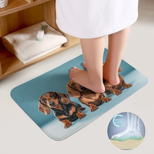 Lot de 2 tapis de salle de bain super absorbant lavable en U
