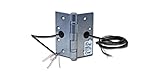 Generic Power Transfer Hinge, Electrified, 4-Wire, Chassis, 5-Knuckle Standard Weight, 24 Volt at 1 Ampere, 4.5'' Width x 4.5'' Height, 26 Gauge, Steel Base Metal, Satin Chrome