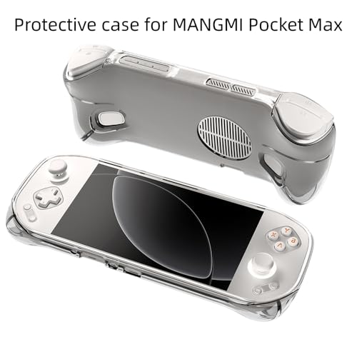 Clear Cover Case for MANGMI Pocket Max, Soft TPU Protective Sleeve Anti-Scratch Shockproof Skin Case Fitted Sleeve Game Console Full Protector Accessories (Translucent Black) - Thumbnail 3