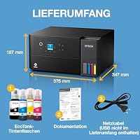 Epson EcoTank ET-2955 Tintentankdrucker | für vielbeschäftigte Haushalte | WLAN | A4 | Drucken, Kopieren, Scannen | 3.7 cm LCD-Display | Duplexdruck | inkl. Tinte für bis zu 3 Jahre – Ansicht 4