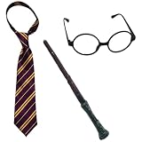 Magicienne ECOLE garçon déguisement cravate+lunettes+Magicienne Wand magicien Costume semaine du Livre