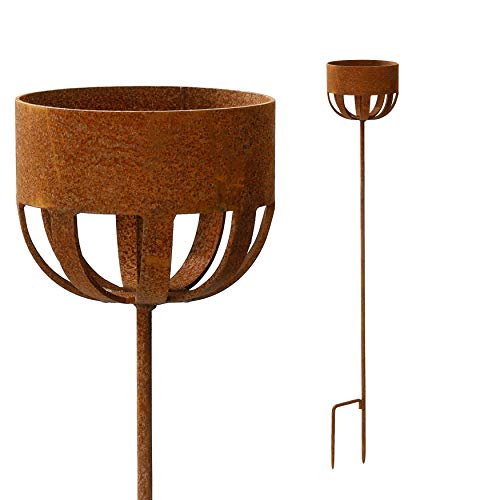 Kerzenhalter 102cm Rost Deko Outdoor-Kerzen Gartendeko Stecker...