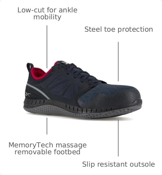Image of Reebok Mens Zprint Work Safety Toe Athletic Work Industrial Construction Shoe, Cobalt Blue, 9 Wide US