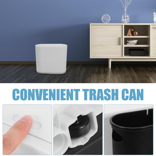 Bote de basura Luxshiny con tapa y pedal para cocina y baño miniatura 5