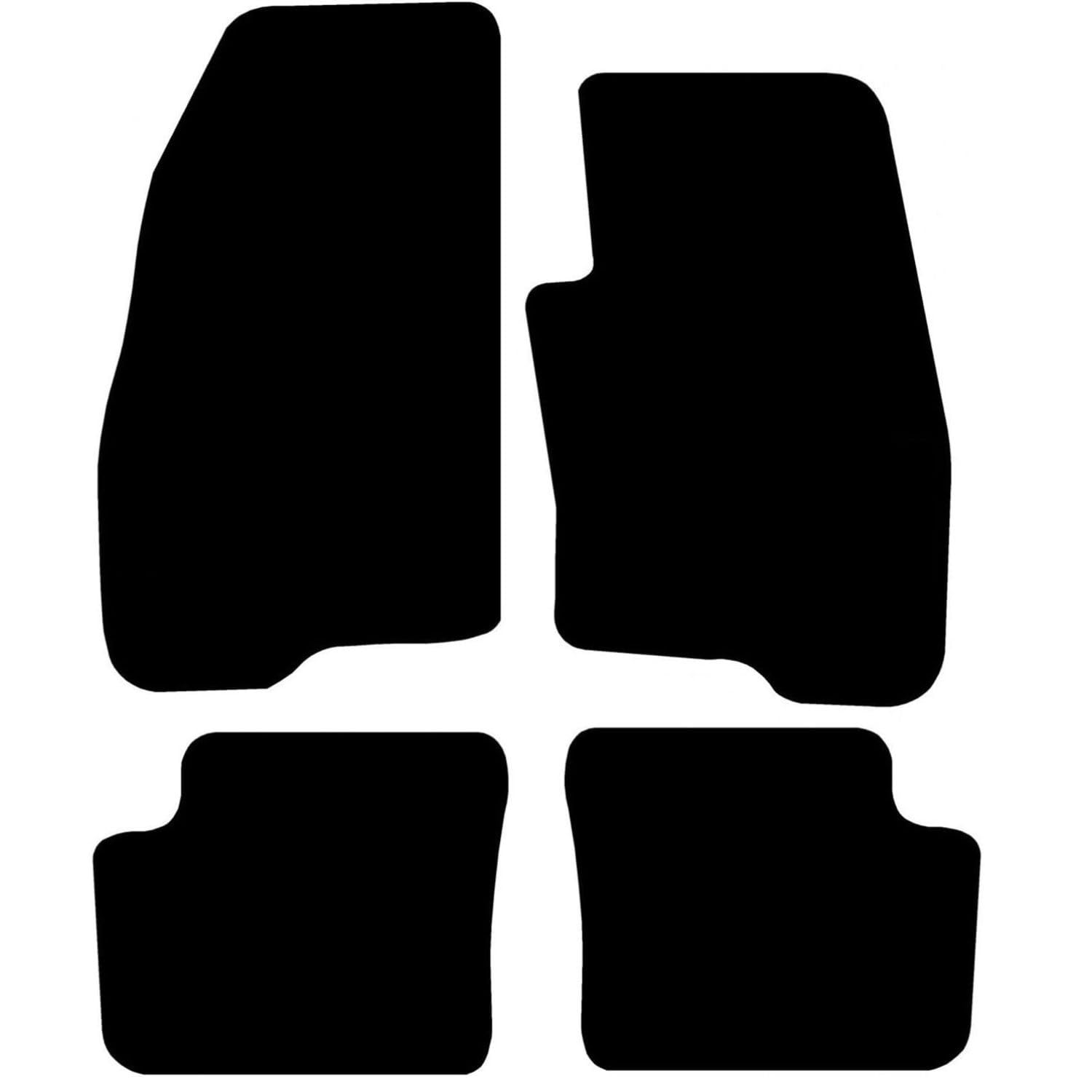 The Car Mat for FIAT Grande Punto 2005-2018, All-Weather Premium Quality Car Mats, Easy To Clean, Anti-Slip, Custom Fit 4-Pieces Set (Black Trim, Standard Carpet)