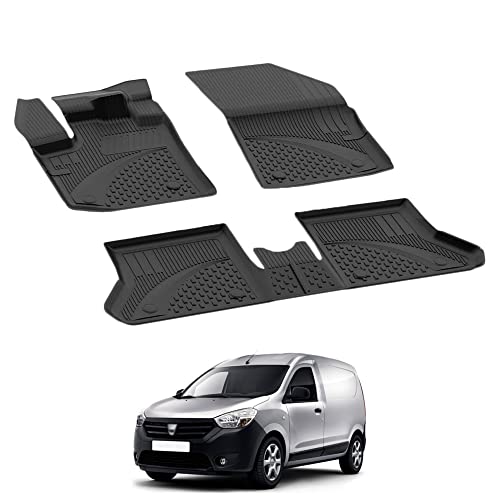 Auto Fußmatten Kompatibel mit Dacia Dokker 2012-2023 Geruchlos 4.5D Passform Allwetter Automatten 5...