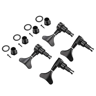 Alomejor 2L2R 4 Pièces Scellé Basse Guitare Tuning Pegs Bouton en Forme de Queue de Poisson Guitare Basse Mécaniques… - Les Beatles, Paul McCartney, John Lennon, RIngo Starr, George Harrison