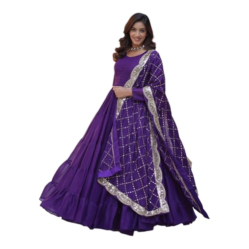 Image of Event Party Wear Stitched Indian Long Anarkali Gown Dress Stylish Salwar Kameez Suits.-65