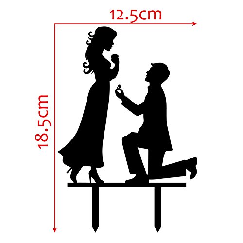 Propose Wedding Cake Topper Funny Love Couple Wedding Decoration Cake Topper Wedding Engagement Bridal Shower Wedding #TOP1