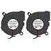 2pack 50mm x 15mm 5015 12V Dual Ball Bearing DC Brushless Cooling Blower Fan BB5015H12 with 2 Pin Terminal UL TUV