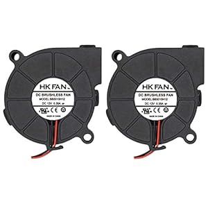 Bürstenloses Gleichstrom-Kühlgebläse, mit zwei Kugellagern, 5015 12 V, mit 2-poliger Klemme Lüfter, 50 mm x 15 mm, 2 Stück