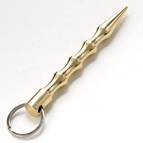 Voller Messing Kubotan Selbstverteidigung, Schlagring, Schlüsselanhänger, Kugelschreiber