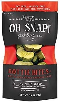 Oh Snap! Pickling Co., Hottie Bites Hot n' Spicy Pickle Snacking Cuts, 3.5 oz. (6 count)