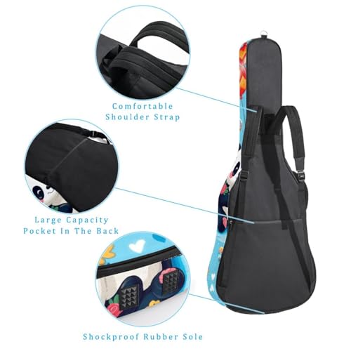 Sac pour guitare étanche à motif panda pour trajets urbains - 3