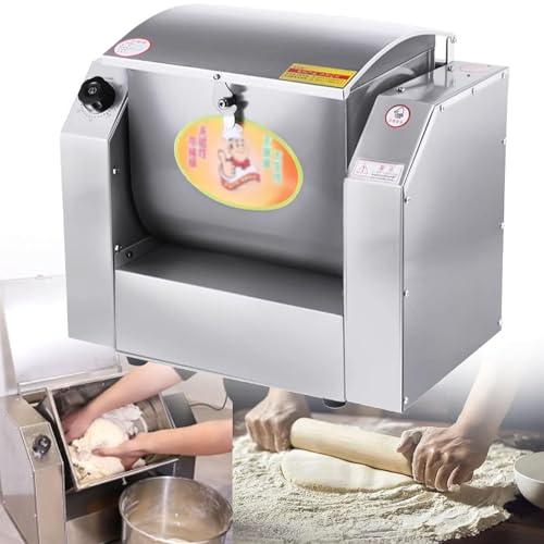 Commercial Dough Mixer, 1100W/1500W Stainless Steel Flour-Mixing Machine, 30/50/75/85kg/h Professional Dough Kneading Machine, for Making Pasta Pizza,7kg