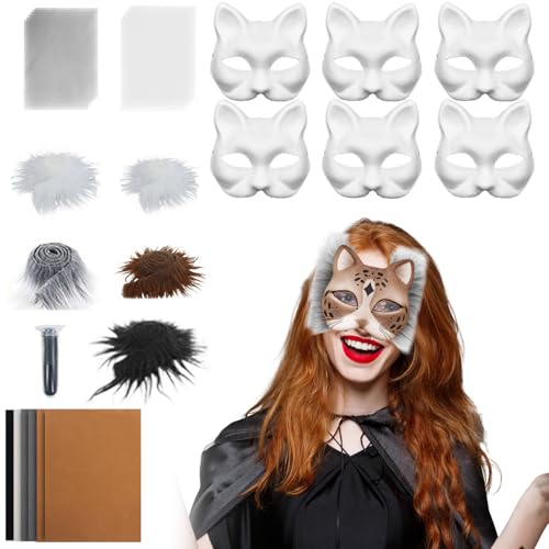 Kit de fabrication de masque de chat DIY en feutre pour cosplay