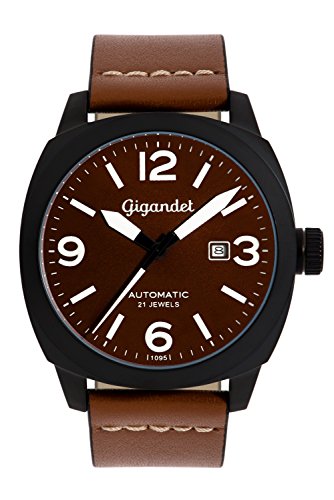 Montre automatique hommes Gigandet 11VNAG9NE/001 avec bracelet cuir idéale pour le bureau