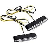 12 Volt, 0,5 Watt Highsider Motorrad Blinker E geprüft LED Einbaublinkerpaar Stripe klares Glas, Unisex, Multipurpose, Ganzjährig, Kunststoff, schwarz