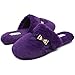ONCAI Chaussons Femme Duveteux Fausse Confort d'Hiver Chaud Pantoufles Femme Moelleuses Toison De Peluche Laine Mousse Mémoire Antidérapant Confort Maison Chaussures Violet 40 EU