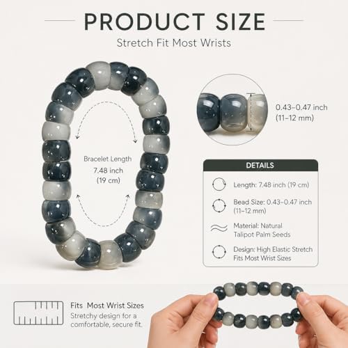 Image of Fidget Bracelet Fidget Adults Anxiety Relief Items Bodhi Beads Jewelry Stretch Sensory Beaded Bracelets for Women Men Christmas Stocking Stuffers