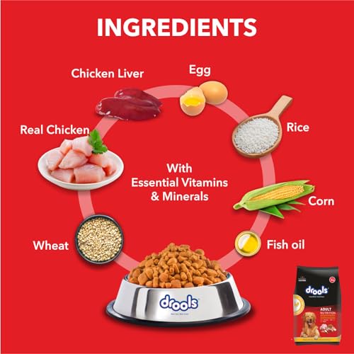 Image of Drools Chicken and Egg Adult Dry Dog Food 5Kg