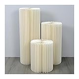 Pedestal de cartón con Tapa acrílica para decoración de Bodas, Fiestas y Jardines. Expositor Plegable de Flores de Papel (15,75 x 23,62 Pulgadas).