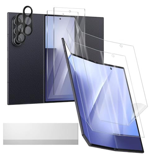 Orzero 6 in 1 Compatible for Samsung Galaxy Z TriFold, 2 Pack TPU Inner Screen Protector + 2 Pack Glass Front Screen Protector + 2 Pack Glass Camera Lens Protector HD Bubble-Free Anti-Scratch