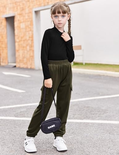 Image of Arshiner Girls 2 Piece Outfits Long Sleeve Pullover Jogger Pants Fall Winter Sweatsuits Tracksuit with Pockets for Kids