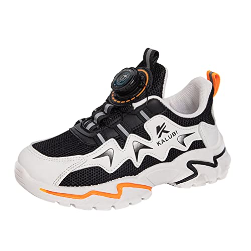 All Seasons Kids Sports Shoes with Upper Knob Girls Boys Running Shoes Flat Bottom Non Slip Elastic Band Shoes