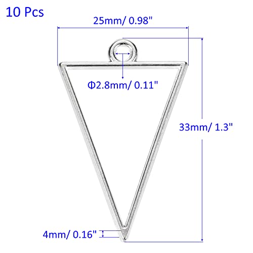 M METERXITY 10 Pack Open Bezels for Resin, Hollow Frames Alloy Triangle Shape - Image 3