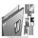 Curtron SPD-20-AL-DBL-3684 Service-Pro Series 20 Double Swinging Door, 36" x 84", Tempered Aluminum with Satin Anodized Finish, 9" x 14" Windows