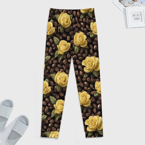 Yellow Roses Coffee Beans Men's Pajama Pants Soft Loungewear Bottoms Lightweight Sleepwear4