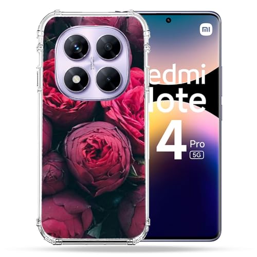 Coque Xiaomi Redmi Note 14 Pro 5G Cokitec Fleur Pivoine antichoc