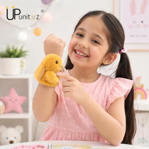 Image of Kids Soft Animal Stuffed Toy Slap Bands Wristbands | Cute Plush Wearable Toy Bracelet for Girls and Boys | Birthday Party Favors, Return Gifts, Stocking Stuffers