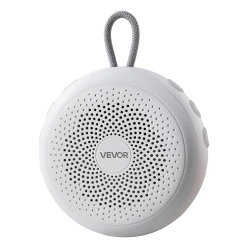 VEVOR Sound Machine, 20 Soothing Sleep Sounds, 4-in-1 Hangable White Noise Sound Machine with Auto-Off Timer, Soft Ring Light, Memory Function and Child Lock, for Baby, Adults, Home, Office & Travel