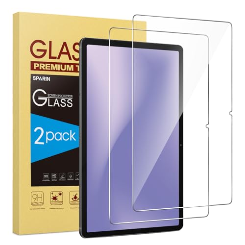 SPARIN Screen Protector for Samsung Galaxy Tab S10 Plus/S9 Plus/S9 FE Plus/S7 FE 5G/S8+ 12.4 Inch, HD Tempered Glass for galaxy Tablet S10+, Anti-Scratch, High Response -2 Pack by SPARIN - Used condition - US$12.94